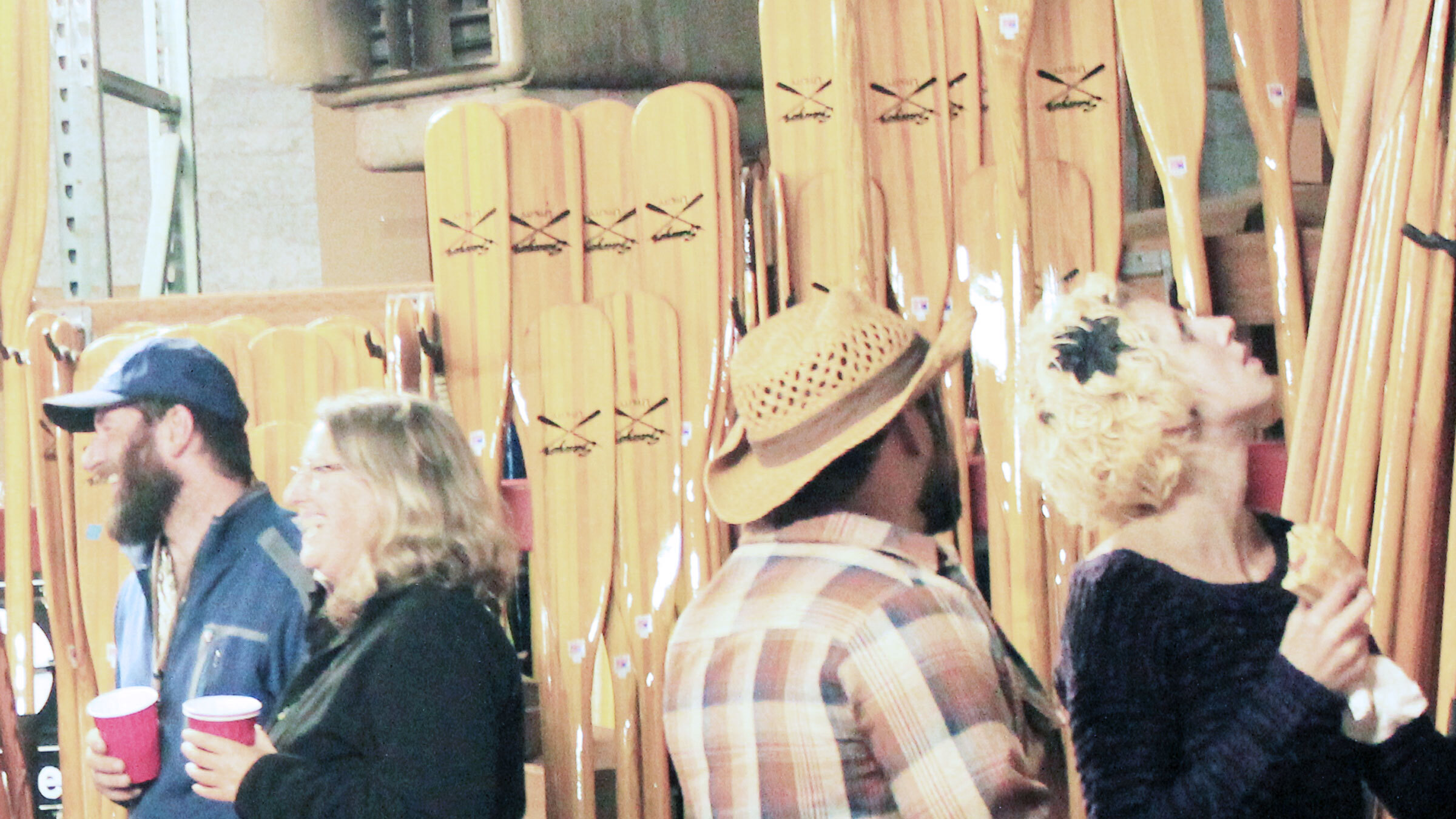 Sawyer Station Customers Sawyer Station customers browsing oars.